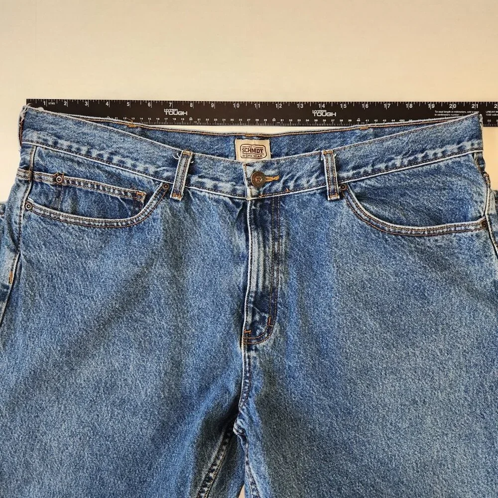 C.E. Schmidt‎ Vintage Workwear Jeans 42 X 30 Blue 100% Cotton Small Stain